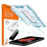 Spigen Glas.tR EZ Fit Schutzfolie kompatibel mit iPhone 8 Plus, iPhone 7 Plus, 2 Stück, Kratzfest, 9H Härte F