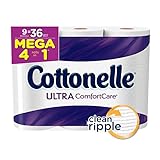 Cottonelle Ultra ComfortCare Toilettenpapier, weich biologisch abbaubar, Septiksicher, 24 Doppelrollen, 4 Pack(24 Rolls)