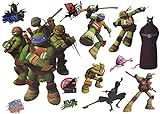 alles-meine.de GmbH 13 TLG. Set: Wandtattoo/Sticker + Fensterbilder - Teenage Mutant Ninja Turtles - Wandsticker Aufkleber für Kinderzimmer - Jungen Hero Comic Schildkrö
