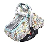 TIAOWU Baby-Autositzbezug, Kinderwagenbezug, Baby-Sicherheitssitzbezug, bedruckter Sonnenschutzbezug für Babywannen, Reiseausrüstung