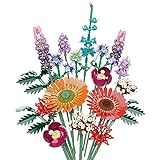 YESHIN Wildblumenstrauß Set, Kunstpflanzen für Erwachsene, Botanical Collection für Zimmerdeko, Künstliche Blumen Bausteine Kreative Geschenke für Mutter Frauen F