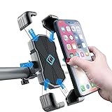 Jullfall Handyhalterung Fahrrad,Handyhalter Motorrad [1 klick, Automatische Sperre] Universal Handyhalter für Fahrrad Lenker und Auch für iPhone 14/13/12, Samsung (4.5'-7.2')