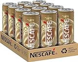 NESCAFÉ Ready-to-drink Typ Latte, trinkfertiger Iced Latte Macchiato in der Dose für unterwegs, koffeinhaltig, 12er Pack (12 x 250ml)