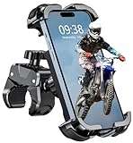 Babacom Handyhalterung Fahrrad Lenker, [1s-Sperre] [Sicherer Schutz] Handyhalterung Motorrad, [Anti Shake Stoßdämpfender] Smartphone Halterung Fahrrad Kompatibel mit iPhone 15, Samsung S24 (4,7”–6,8”)