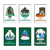 Limtula 24 Sets Weihnachtsgrußkarten Weihnachtspostkarten Mit Umschlägen Siegelaufkleber Weihnachtspostk