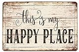 Hioni Blechschild mit Aufschrift „This is My Happy Place“