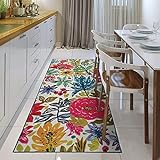 My Magic Carpet Maschinenwaschbarer Läufer mit floralem Muster, mehrfarbig, 6,3 x 17,8