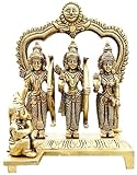 Awadh Ram Darbar Idol aus massivem Messing, große Größe, Lord Rama Murti, antikes Messing, Metall, für Mandir Pooja/Puja Zimmer, Murti, Murthi, Temple Puja, Heimdekoration, hergestellt Ayodhya, Größ