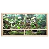 ECOZONE Holz Terrarium mit Seitenbelüftung 120x60x60cm - Holzterrarium aus OSB Platten - Terrarien für exotische Tiere wie Schlangen, Reptilien & Amphib