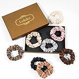 (8 Stück) Lolalet Haargummis Seide Scrunchies für Damen, Premium Satin Haargummis, Weiche Elastische Silk Pferdeschwanzhalter für Damen Frauen Mädchen Haarschmuck 8 Farben -S