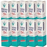RHINOSPRAY plus Nasenspray für Erwachsene I Sparset 10x10 ml I bei Schnupfen für Erwachsene und Kinder ab 6 Jahren I Spürbare Frische durch ätherische Ö