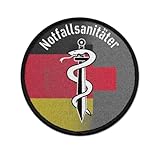 Patch Notfallsanitäter Schlange Äskulap Schwert Deutschland Flagge Kreuz #42582
