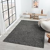 VIMODA Prime Shaggy Teppich Farbe Anthrazit Hochflor Langflor Teppiche Modern, Maße:70x140