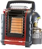 Mr Heater Tragbarer Gasheizer MH9BDF - Gasheizung mit Gasflasche - Gasheizstrahler - Räume bis zu 26M2 - Geeignet für Propan G31 und Butan/Propan G30+31 Patronen - Schwarz/R