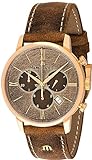 Maurice Lacroix Damen analog Schweizer Quarzwerk Uhr mit Leder Armband EL1098-PVP01-210-1