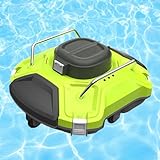 Kabelloser Poolsauger, 30W Vollautomatischer Roboter Schwimmbadreiniger, Wandkletternder Unterwasserreiniger mit Smart Navigation und Top Load F