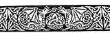10m Keltische Borte Webband 50mm breit Farbe: Schwarz-Silber 50027-sw