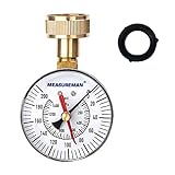 MEASUREMAN 2-1/5.1 cm Wasserdruckmessgerät, 3/4 Zoll Innenschlauchgewinde, 0-200 psi/kpa mit maximalem Drucksp