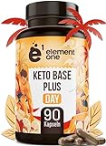 Keto Base Plus Day - 90 Kapseln - Stoffwechsel - grüner Tee Extrakt, Cayennepfeffer, Ingwer & Koffein - beliebt bei Keto Diät Gewichtsmanagement & veg