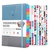 Aliaga Passwortbuch mit Alphabetischen Tabs für Senioren, Passwort-Notizbuch für die Detaillierte Anmeldung Von Internet-Website-Adressen,B