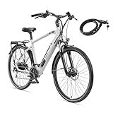 TELEFUNKEN E-Bike Herren Elektrofahrrad Alu 28 Zoll mit 24-Gang Shimano Acera Kettenschaltung, Pedelec Trekkingrad mit Hinterrad-Motor 250W 11,6 Ah, 36V Akku, XC941 Exp