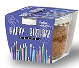 Zotter Geburtstagskuchen mit Kerze im Glas | Happy Birthday | Torte Geburtstag | 100g