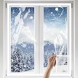 Fenster-Isolierfolie für Winter,Wetterschutz-Fenster-Isolierung,Klettverschluss Wolle Oberfläche und transparente Folie mit Oxford Tuch doppelt genäht Kanten-EIN Stück-einfach zu bedienen(Color:A,