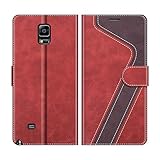 MOBESV Handyhülle für Samsung Galaxy Note 4 Hülle Leder, Samsung Galaxy Note 4 Klapphülle Handytasche Case für Samsung Galaxy Note 4 Handy Hüllen, Modisch R
