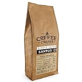 COFFEE CRUISE Santos Kaffeebohnen 1kg - Mittlere Röstung - Aroma Karamell - Für Alle Kaffeemaschinen - 100% Arab