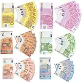 120 Movie Money Euro: Original-Falschgeld mit Verschiedenen Fake Euro-Geldscheine, Prop Money Zählen 6 Spiel Geld-Stile für Kinder, Gefälschte Film Geld zum Erlernen Des Zählens Spielens Dek