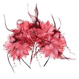 minkissy Halloween Kostüm Stirnbänder Feder Schädel Tag Der Toten Kopfbedeckung Mexikanische Krone Dia de Los Muertos Rose Kopfbedeckung Haarreifen für Halloween Cosplay