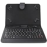 XIDO Tastatur für 7 Zoll Tablet Pc Deutsch QWERTZ Tastaturbelegung (Case, Ledertasche, 1GB RAM, Tasche Mini USB) Laptop 7 Notebook 8 9 standfuß Micro Android Schutzhülle L
