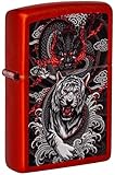 Zippo Feuerzeug mit Drachen-Tiger-Design, metallisch, R