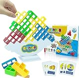 Umikk 64PCS Tetra Tower Spiel, Tetris Tower Balance-Spiel, Zusammenbauen von Tetris, Tetris-Puzzle, Russische Bausteine, Schaukelstapel Hoch Kinder-Balance-Spielzeug, Parent-Child Interactive Toy