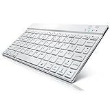 CSL - Ultra Slim Bluetooth Tastatur Aluminium-Gehäuse - Bluetooth Wireless - Deutsches Layout - Layout optimiert für Apple Produkte - Anwendung auch für PC und Android G