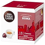 NESCAFÉ Dolce Gusto Espresso Roma, 48 Kaffeekapseln (Intensität 8, mit intensiven Aromen und frischen Röstnoten), 1er Pack (1 x 16 Kapseln)