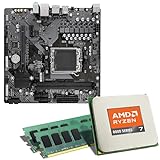 Mainboard Bundle | AMD Ryzen 7 8700G, 8X 4200 MHz, 16 GB DDR5-RAM, Radeon 780M, Gigabyte A620M H, 1x M.2 Port, PCIe 4.0 x16, USB 3.2 Gen1 | Tuning Kit | CSL PC Aufrüstk