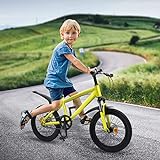 OMGGYER Kinderfahrrad 18 Zoll Freestyle BMX Fahrrad Kinderfahrräder Hochkohlenstoffstahl Höhenverstellbar Kinderfahrrad ab 5 Jahre Junge Mädchen Kinder Fahrrad (E)