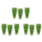 jklashfi 9 Stück künstliche hängende Farne Pflanzen Rebe Efeu Boston Farn Hängepflanze Outdoor UV-beständige Kunststoffpflanzen (grün)