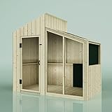Polar Play Spielhaus aus Massiv-Holz mit Acryl-Glas | Outdoor Kinderspielhaus Garten | Stabile Konstruktion, Modernes Desig