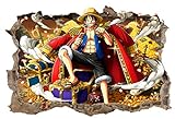 King One Piece Luffy Anime Wandtattoo One Piece Wall Decals Selbstklebend Abnehmb