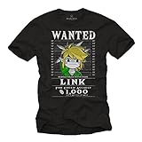 MAKAYA Legend Gamer T-Shirt Herren - Zelda Link - Lustige Nerd Shirts Männer schwarz L