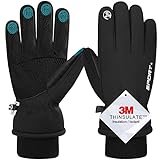Winterhandschuhe, Wasserdichte Warme Touchscreen Handschuhe für Herren und Damen, Skihandschuhe Fahrradhandschuhe für Reiten Laufen Motorrad Wandern R