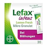 Lefax Intens Lemon Fresh Mikro Granulat bei stärkeren Blähungen und weiteren gasbedingten Beschwerden wie Druck- und Völlegefühl, krampfartigen Bauchschmerzen, ideal für unterwegs, 20 B