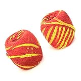 Mauli Moli Kalawa Heiliges Hindu, religiöses rotes Baumwoll-Puja-Handgelenkband, handgefertigt, Kalava-Moli-Faden, Dhaaga für den täglichen Pooja, essentielles Raksha-Sutra-Set, 4 Stück