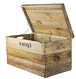 Kistenkolli Altes Land Holztruhe Geschenk-Box mit Deckel Schatzkiste Holzkiste Holztruhe Hochzeitskiste (XL 58x34x32)