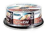 Philips DVD+RW Rohlinge (4.7 GB Data/ 120 Minuten Video, 1-4x Speed Aufnahme, 25er Spindel)
