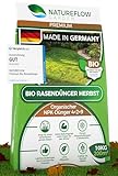 Herbstdünger Rasen Bio 10kg - Premium Rasendünger speziell für den Herbst entwickelt - Herbstrasendünger Made in Germany in Bio Qualität für einen sattgrünen Rasen - NPK Rasendünger Herbst 4+2+9