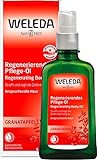 WELEDA Bio Granatapfel Körperöl - ätherisches Naturkosmetik Hautpflege Massageöl / Pflegeöl mit Jojobaöl, Sesamöl & Macadamia Öl strafft die Haut & mindert Zeichen der Hautalterung (vegan / 100ml)