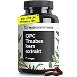 OPC Traubenkernextrakt - 240 hochdosierte Kapseln für 8 Monate - Reines OPC aus europäischen Weintrauben - Vegan, in Deutschen Laboren g